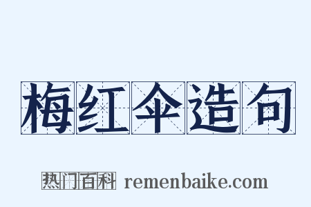 梅红伞造句是什么意思的图片